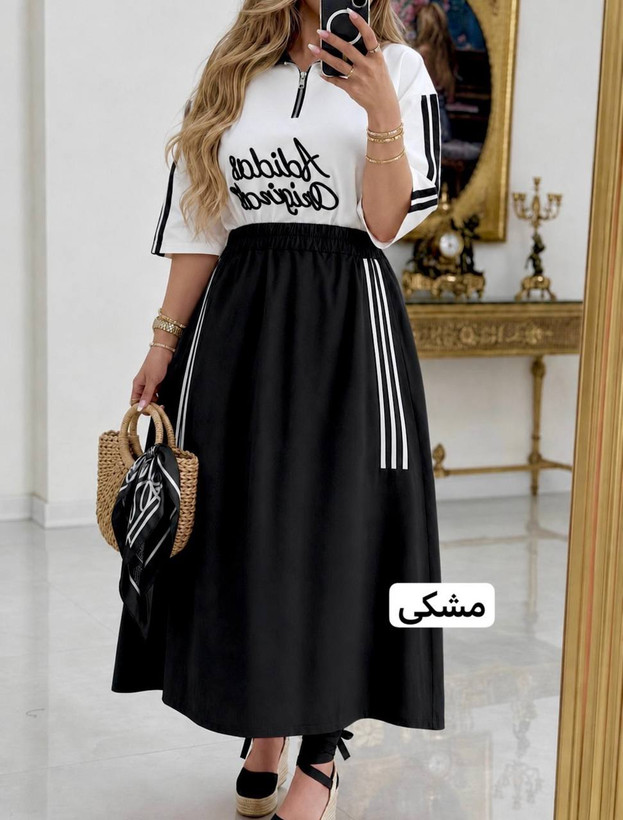 ست تیشرت و دامن زنانه آدیداس