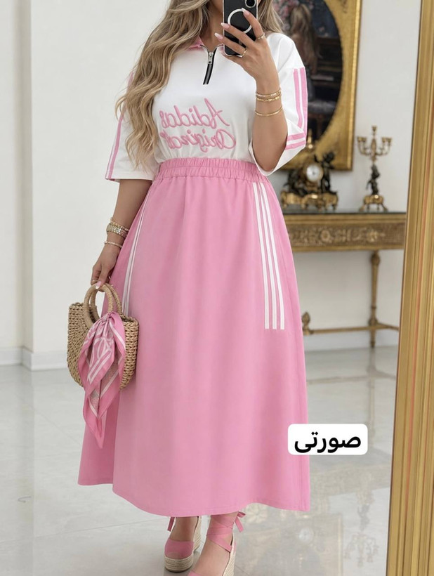 ست تیشرت و دامن زنانه آدیداس